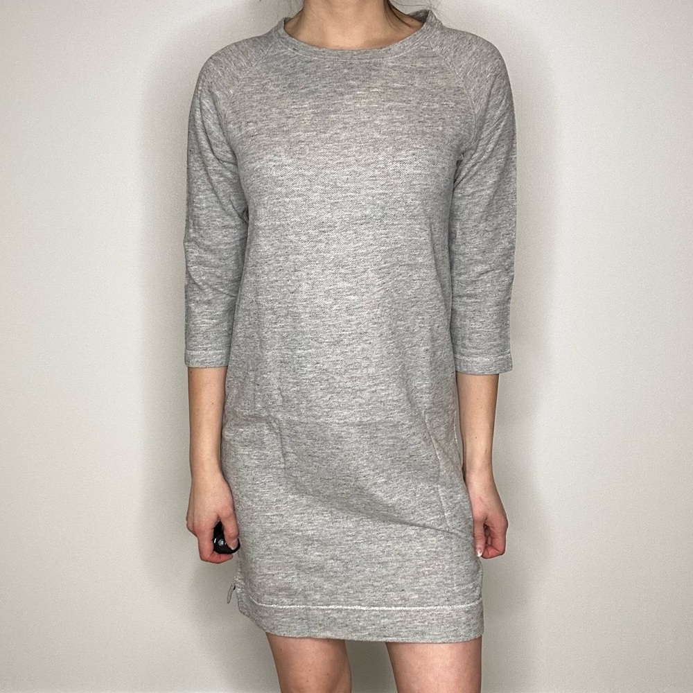 J. Crew Grey 3/4 Sleeve Knit Dress Tunic S